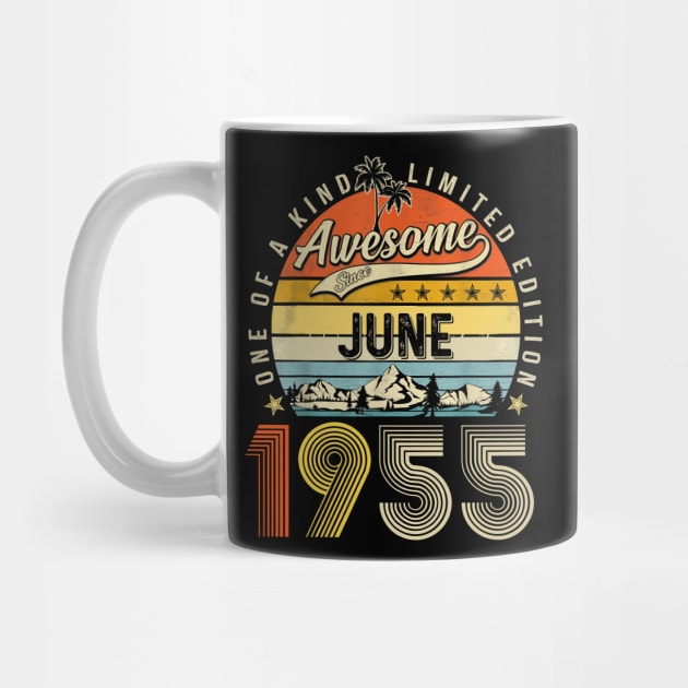 Awesome Since June 1955 Vintage 68th Birthday by louismcfarland